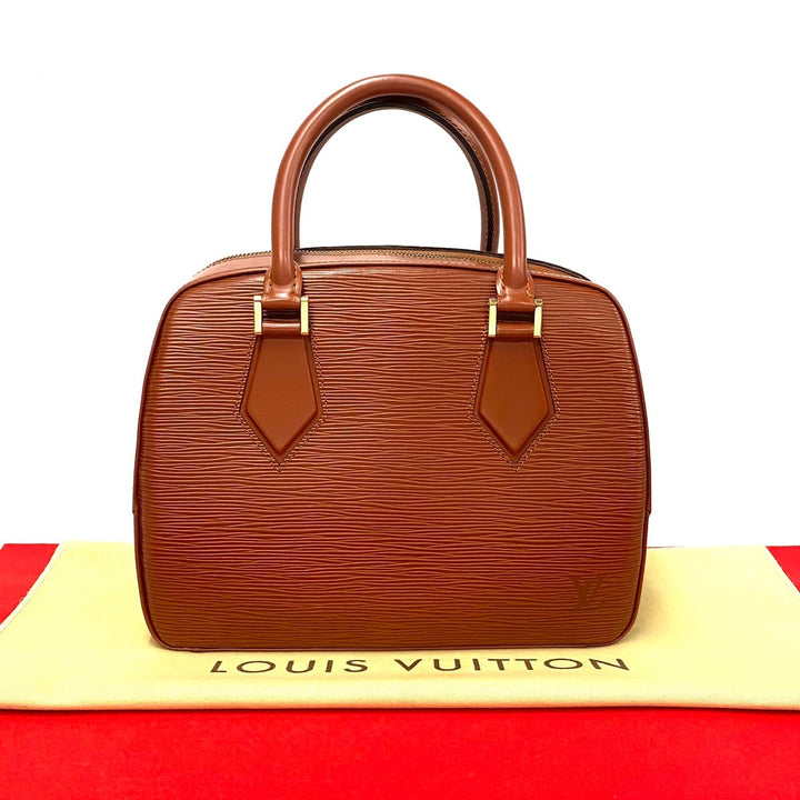 Louis Vuitton Pont Neuf Leather Handbag M52058 in Very Good Condition