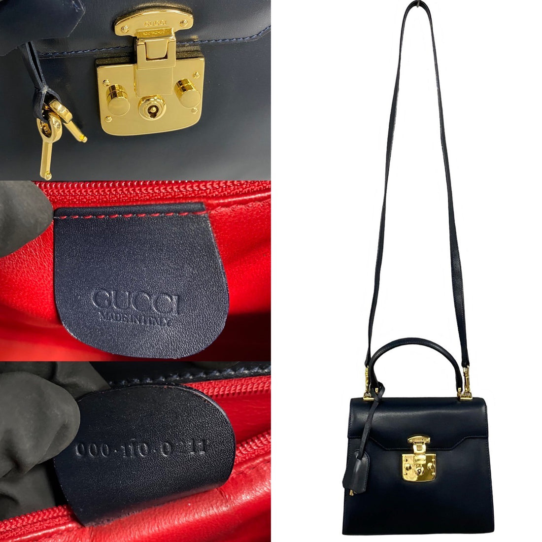 Gucci Leather Lady Lock Handbag  Leather Crossbody Bag