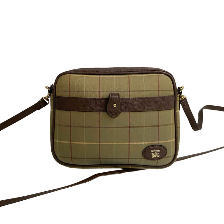 Burberry Check Canvas Crossbody Bag Canvas Crossbody Bag in Very Good Condition