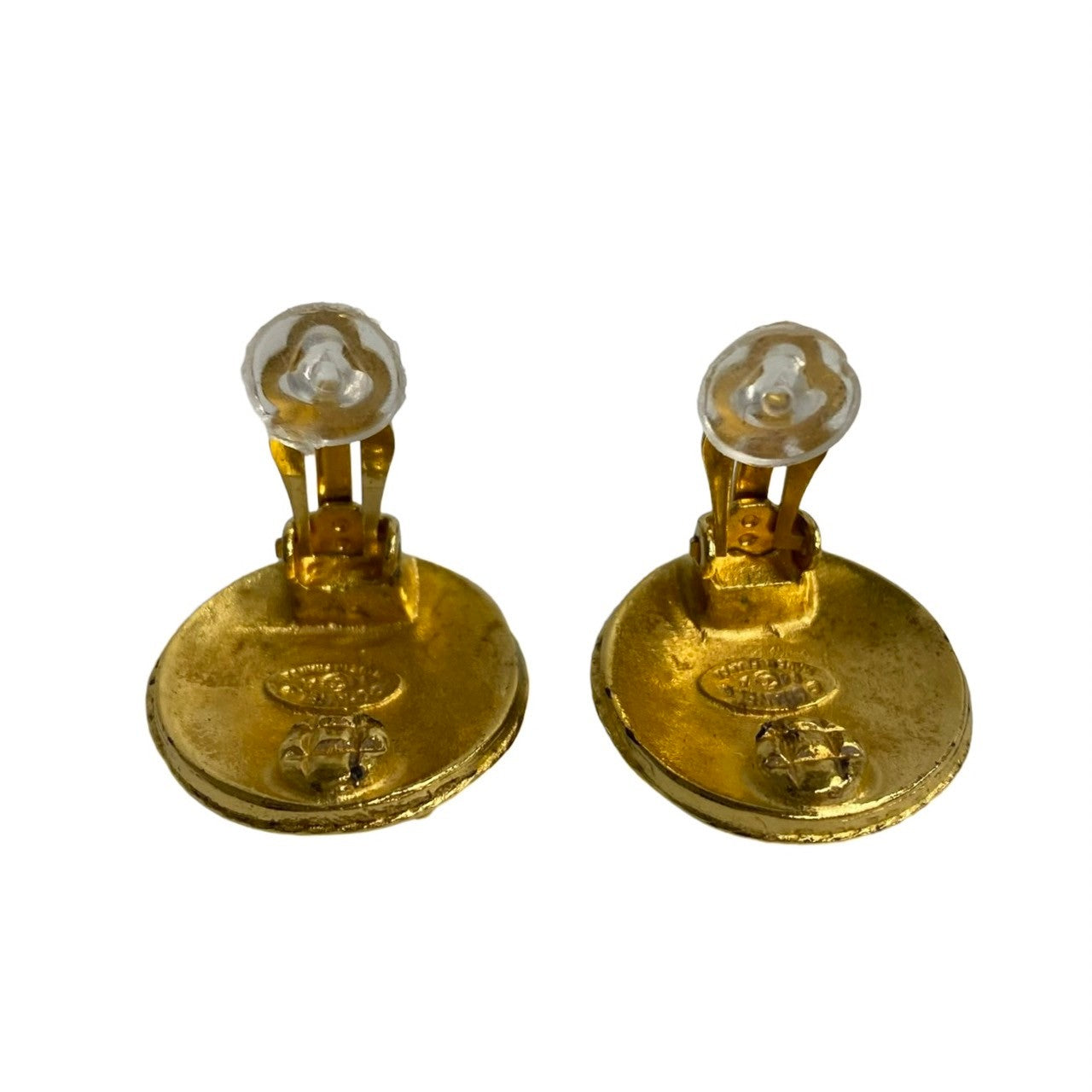 Chanel Vintage Coco Mark GP Earrings Gold