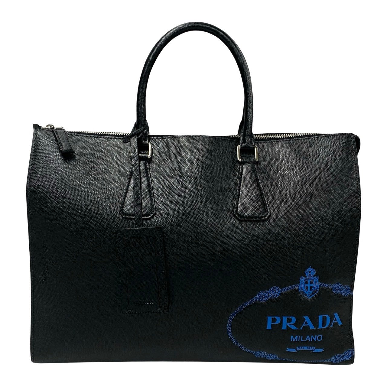 Prada Leather Business Briefcase Black