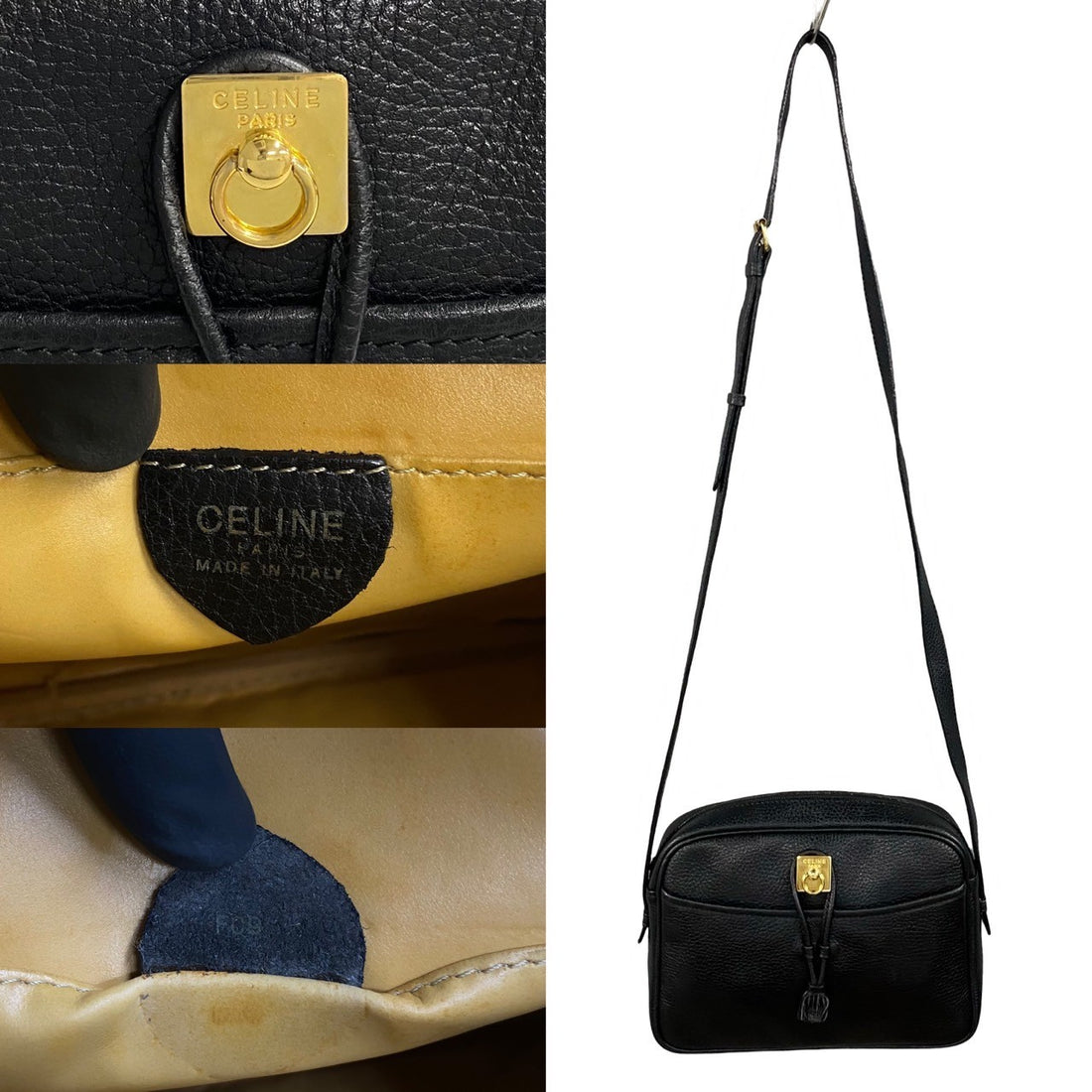 Celine Leather Crossbody Bag Leather Crossbody Bag in Very Good Condition