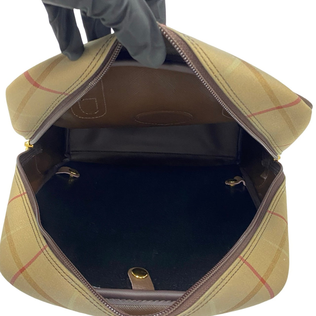 Burberry Check Canvas Handbag Canvas Handbag in Excellent Condition