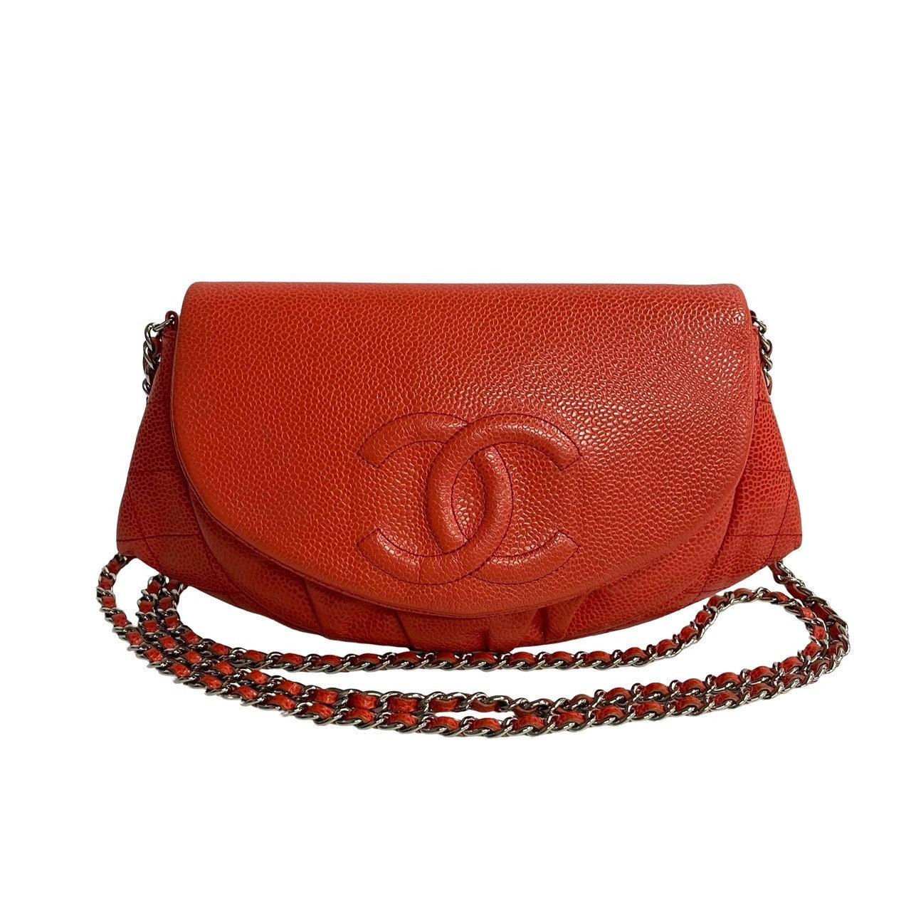 Chanel CC Caviar Flap Crossbody Bag Leather Crossbody Bag in Very Good Condition