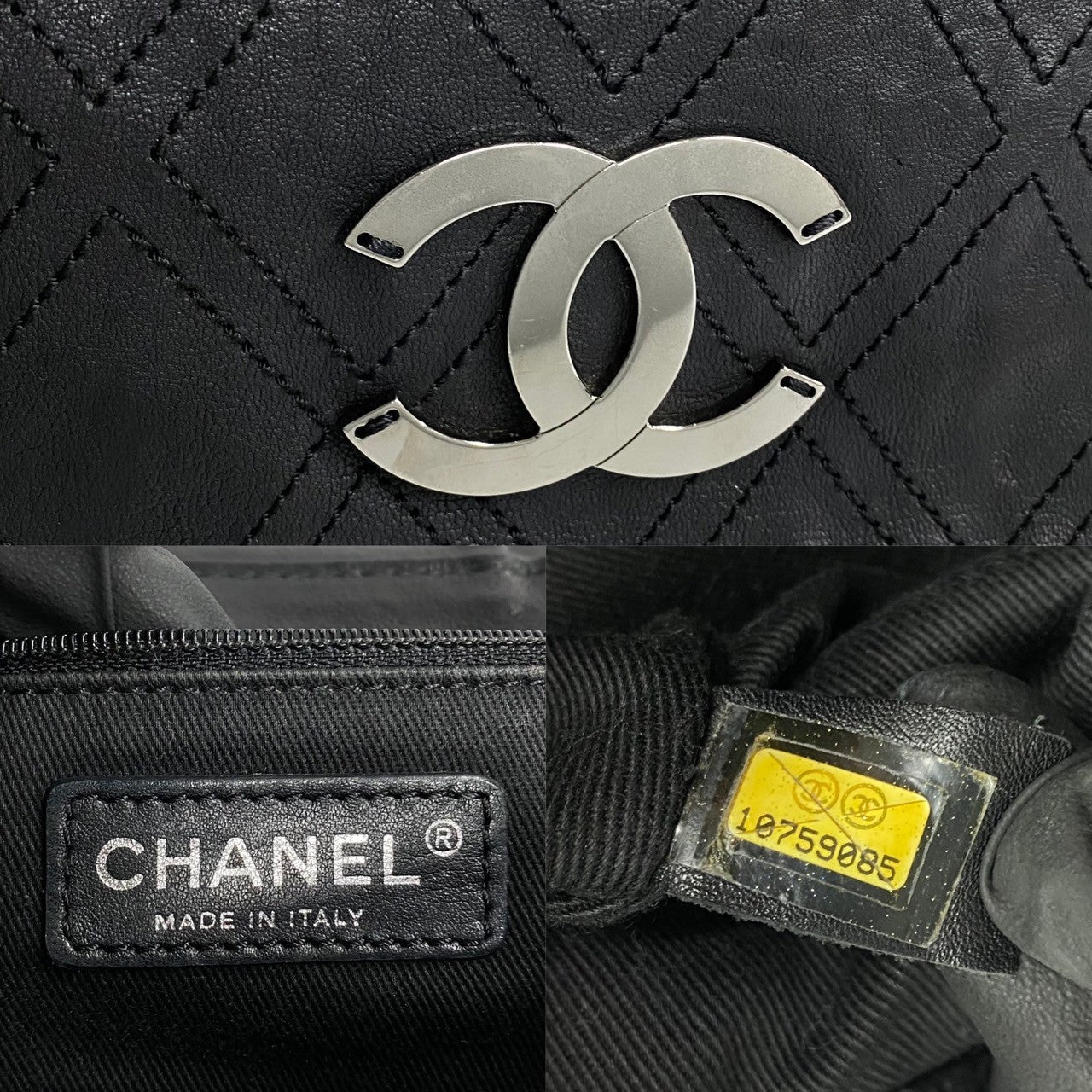 Chanel CC Quilted Leather Shoulder Bag Leather Crossbody Bag in Very Good Condition