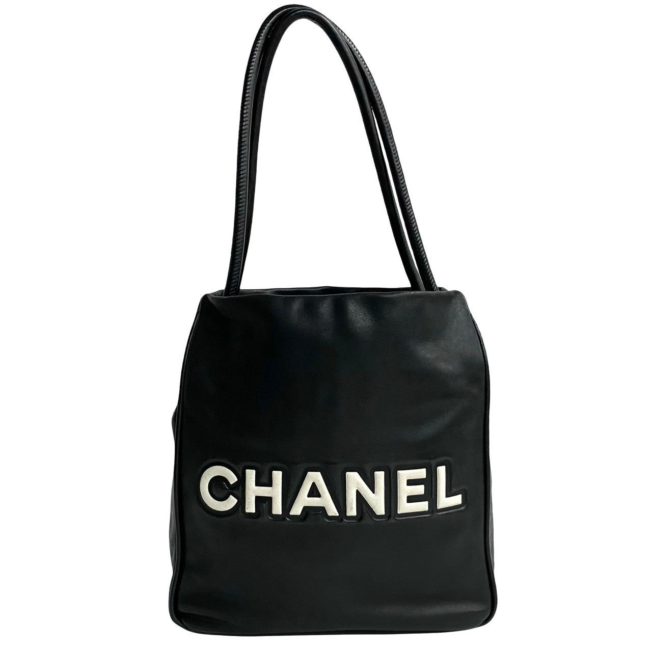 Chanel Leather Camellia Tote Bag Leather Tote Bag in Very Good Condition