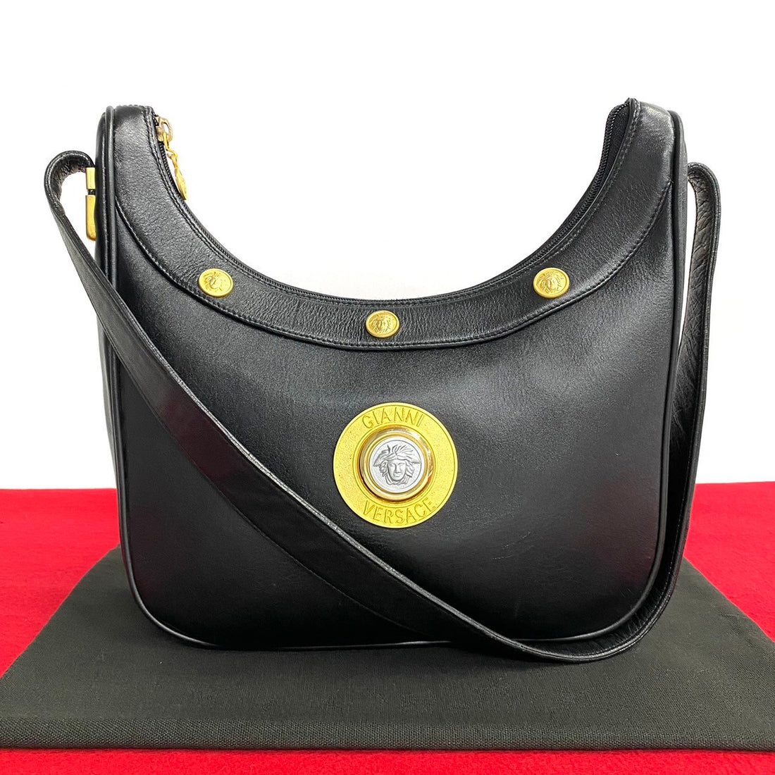 Versace Leather Shoulder Bag Leather Shoulder Bag in Very Good Condition