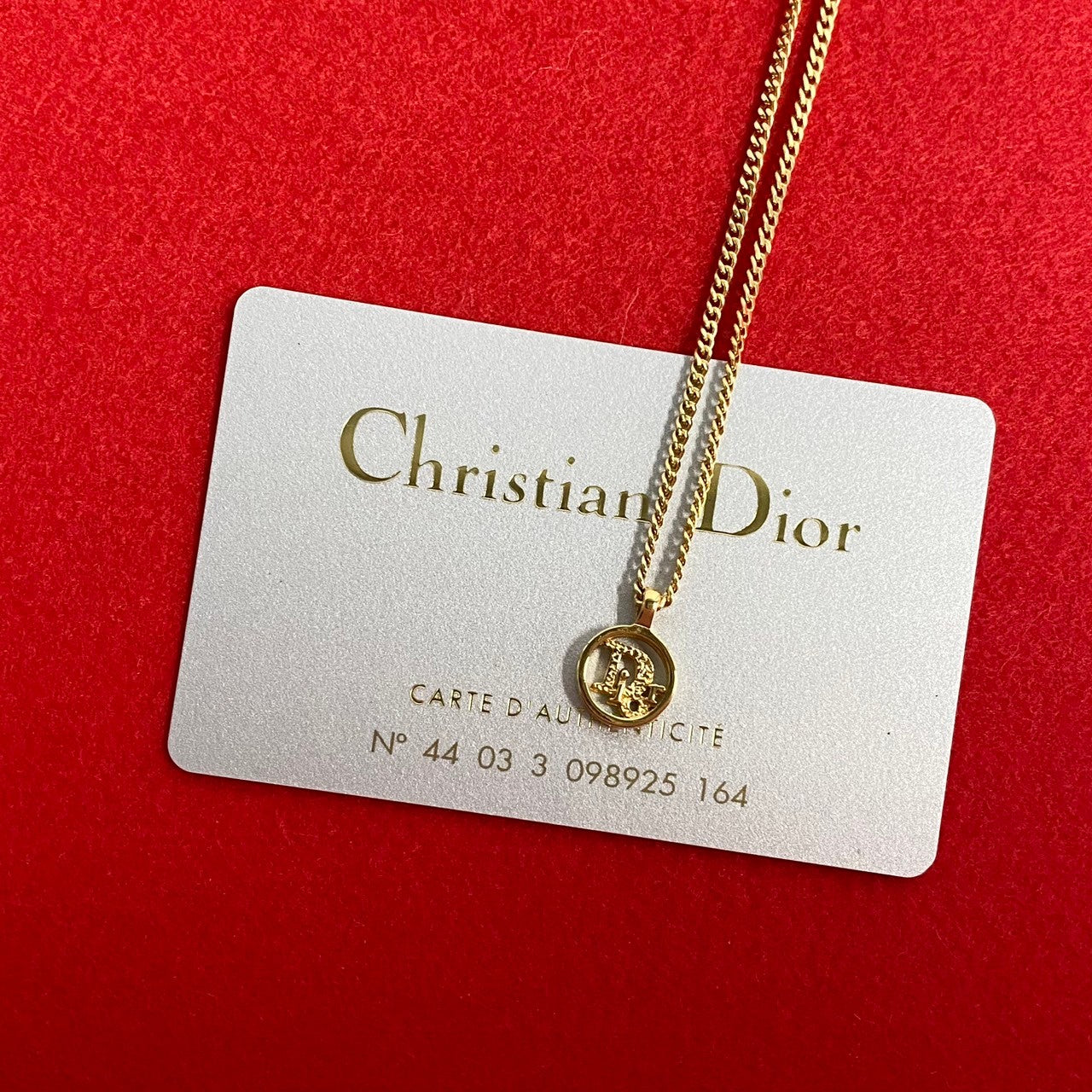 Dior Logo Chain Necklace  Metal Necklace in Very Good Condition