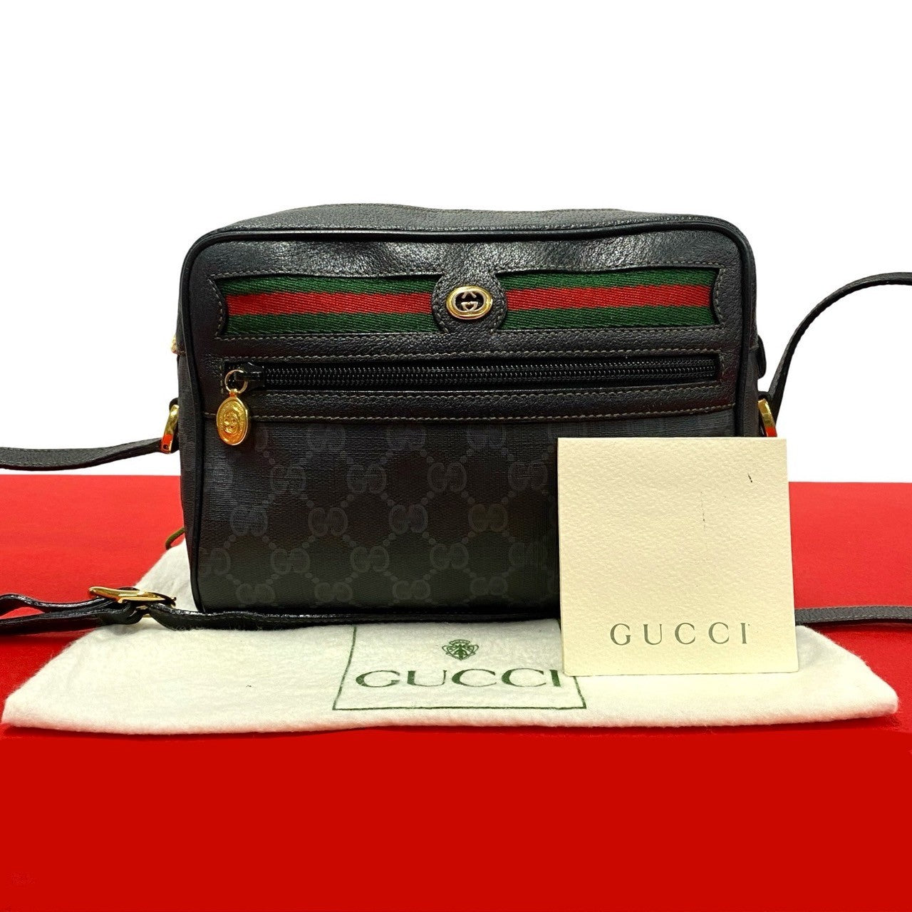 Gucci GG Supreme Ophidia Crossbody Bag  Canvas Crossbody Bag in Great Condition