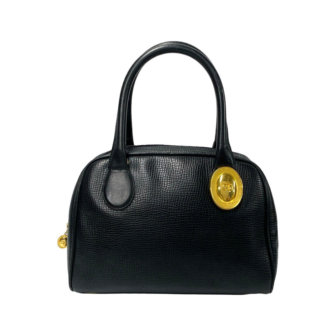 Dior Leather Logo Handbag  Leather Handbag