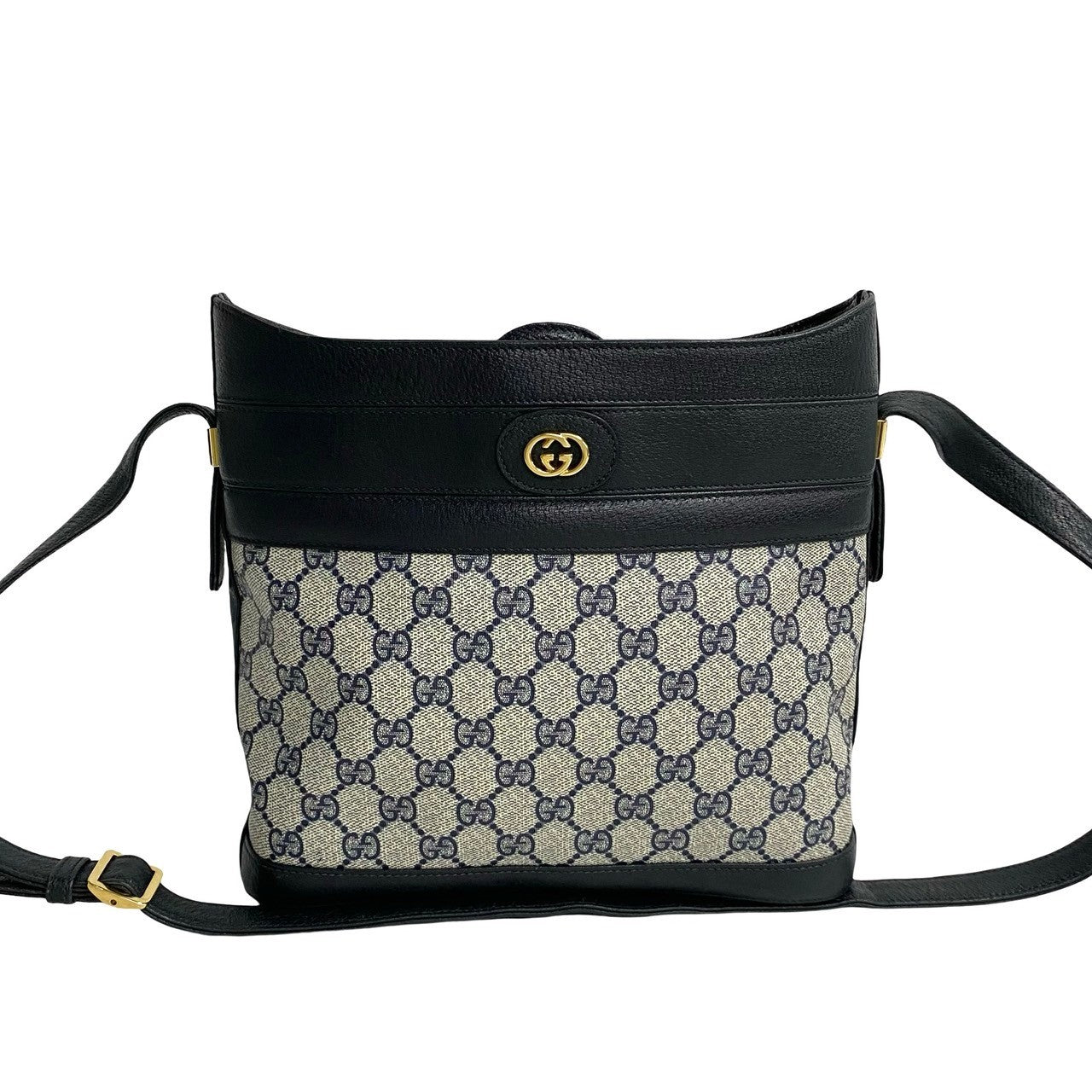 Gucci GG Canvas Crossbody Bag  Leather Crossbody Bag in Very Good Condition