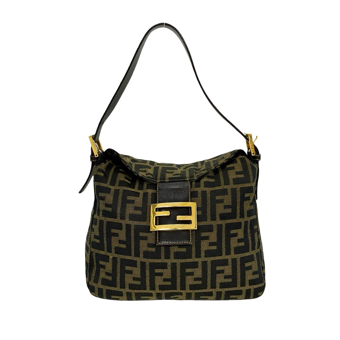 Fendi Zucca Mamma Baguette Bag  Canvas Crossbody Bag in Very Good Condition