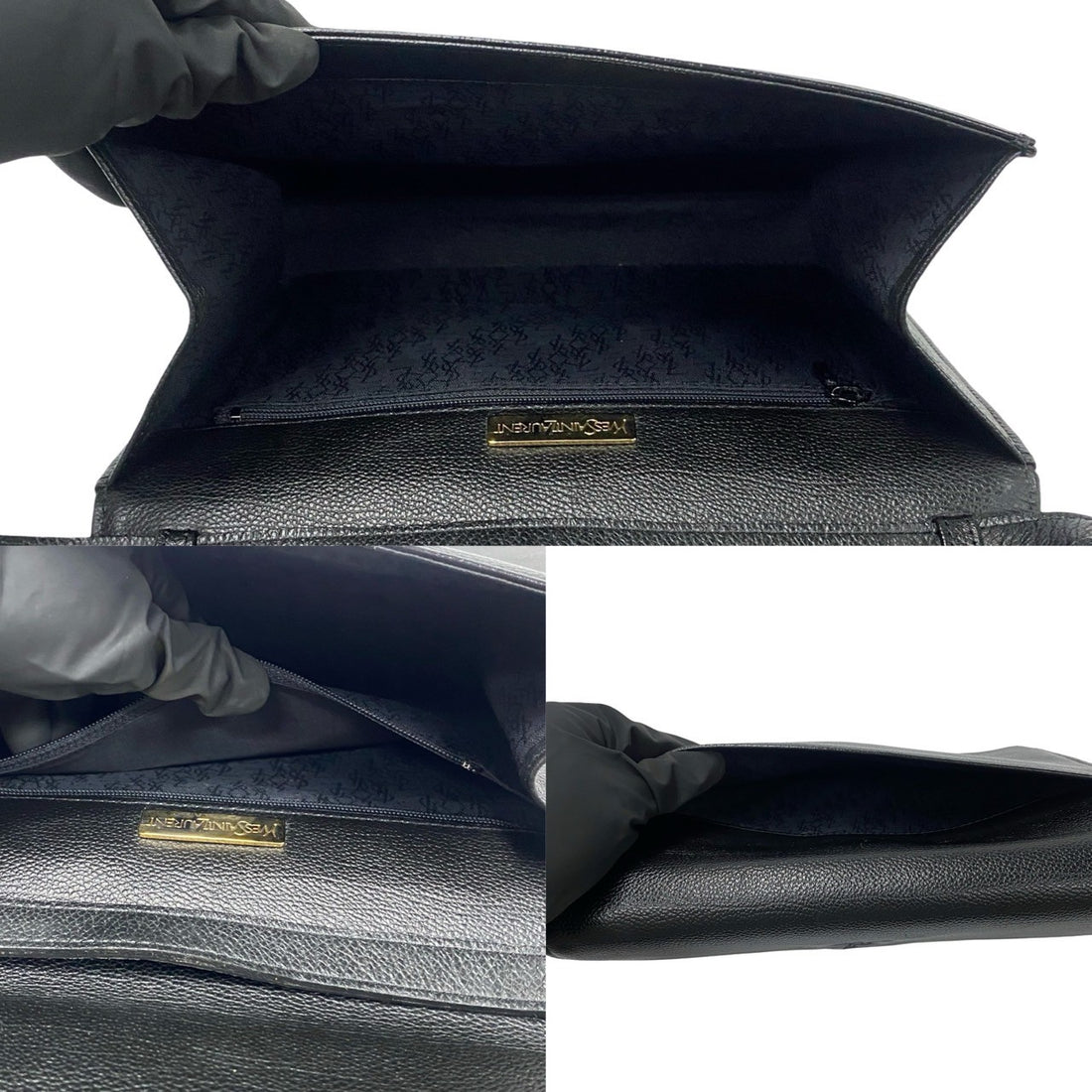 Yves Saint Laurent Leather Shoulder Bag Black