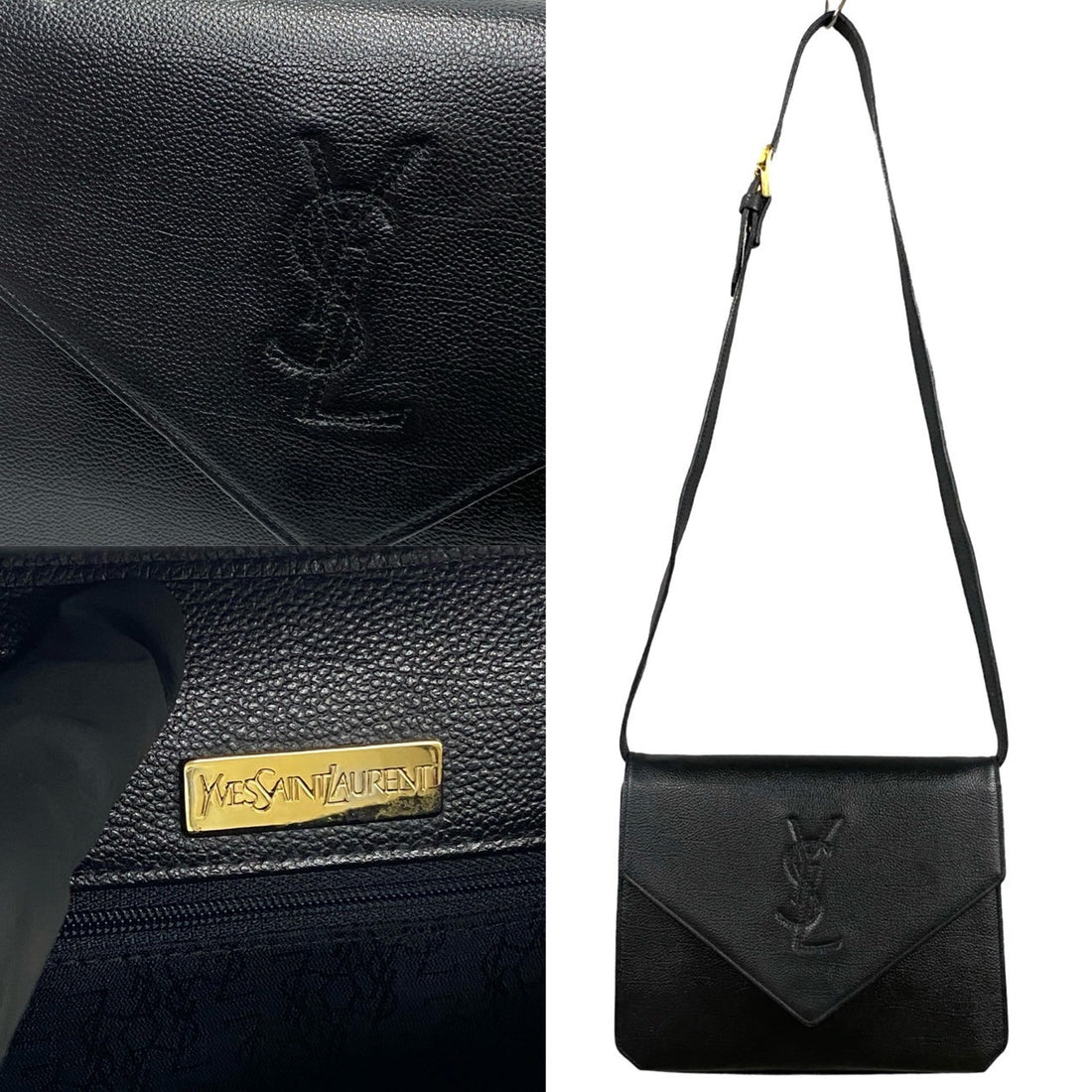 Yves Saint Laurent Leather Shoulder Bag Black