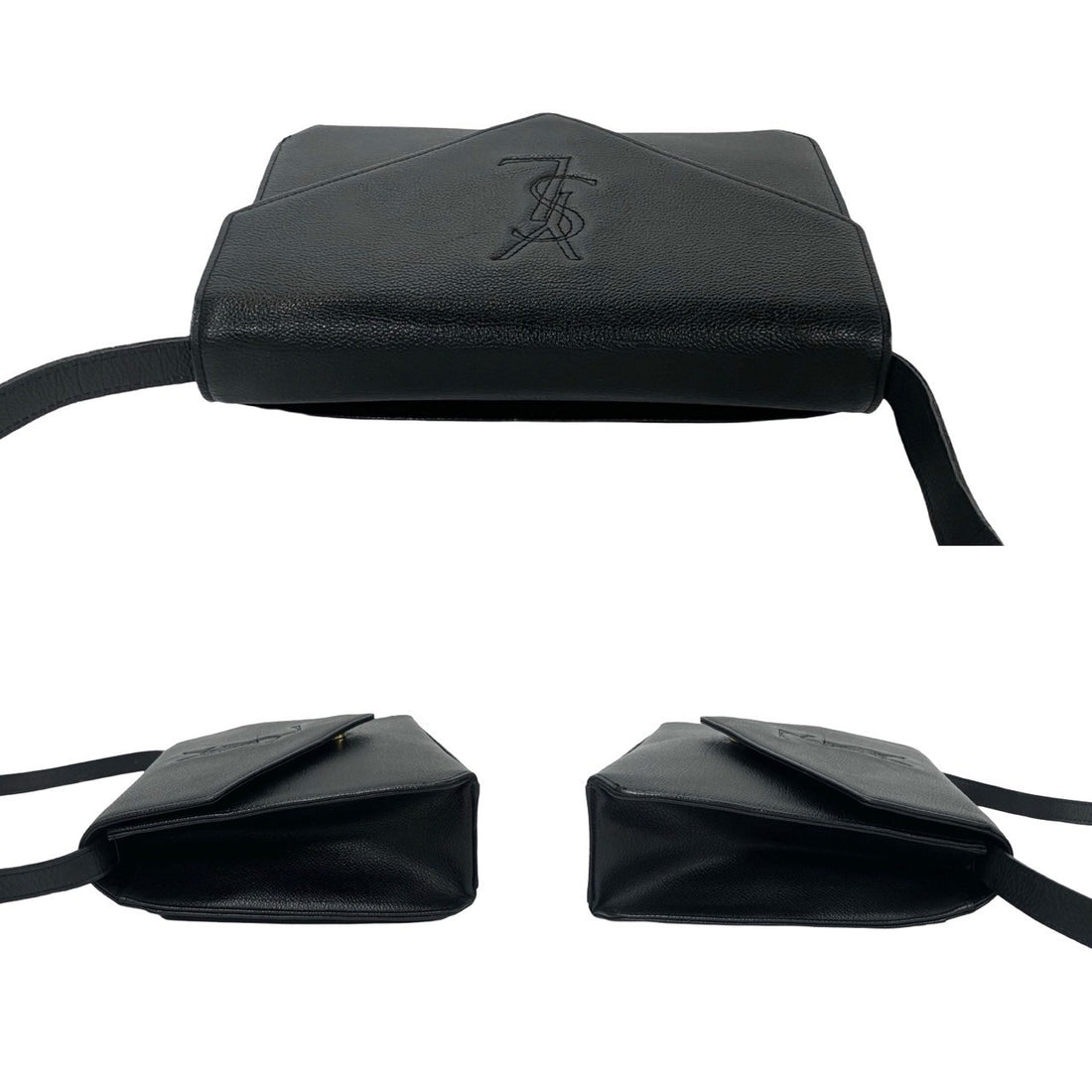 Yves Saint Laurent Leather Shoulder Bag Black