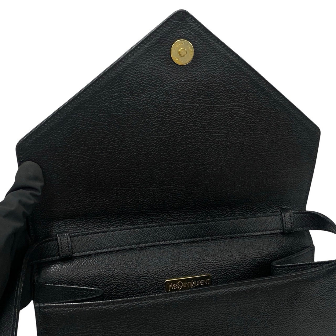 Yves Saint Laurent Leather Shoulder Bag Black