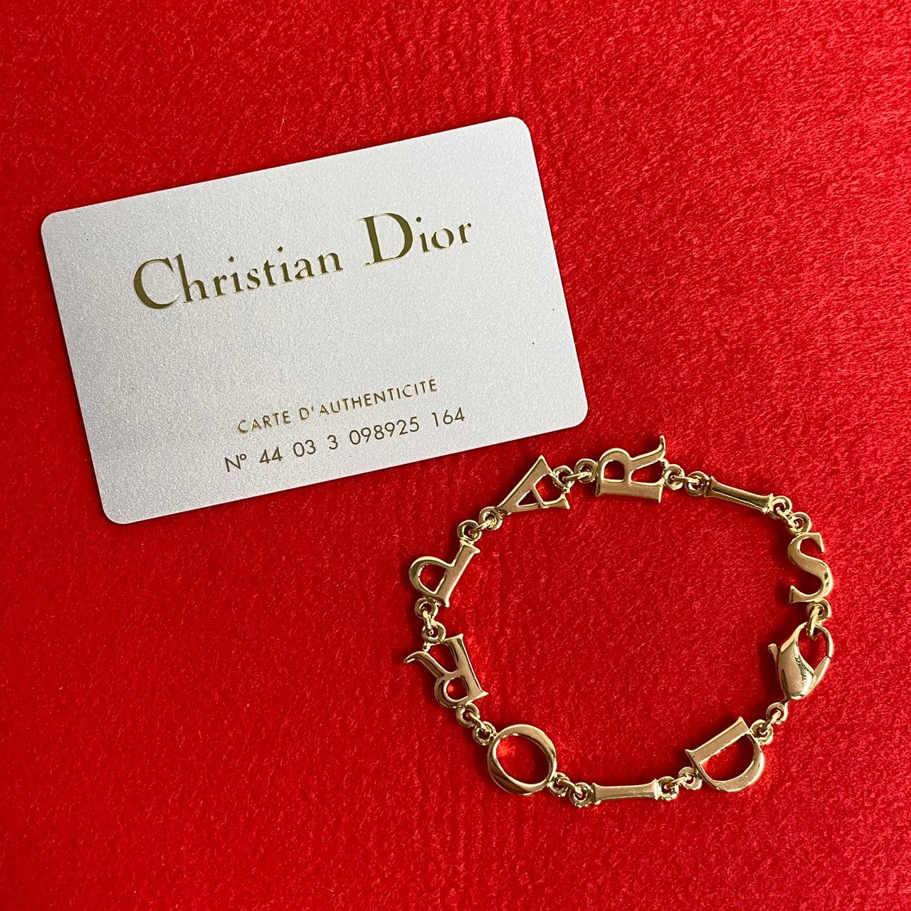 Christian Dior Vintage Logo GP Bracelet Bangle