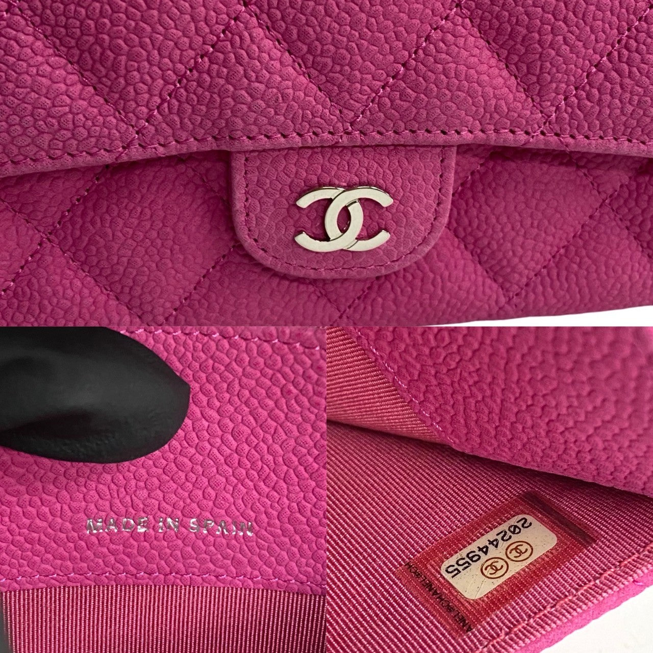 Chanel Caviar Leather Bifold Wallet Pink