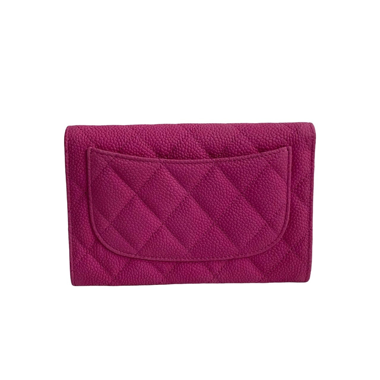 Chanel Caviar Leather Bifold Wallet Pink