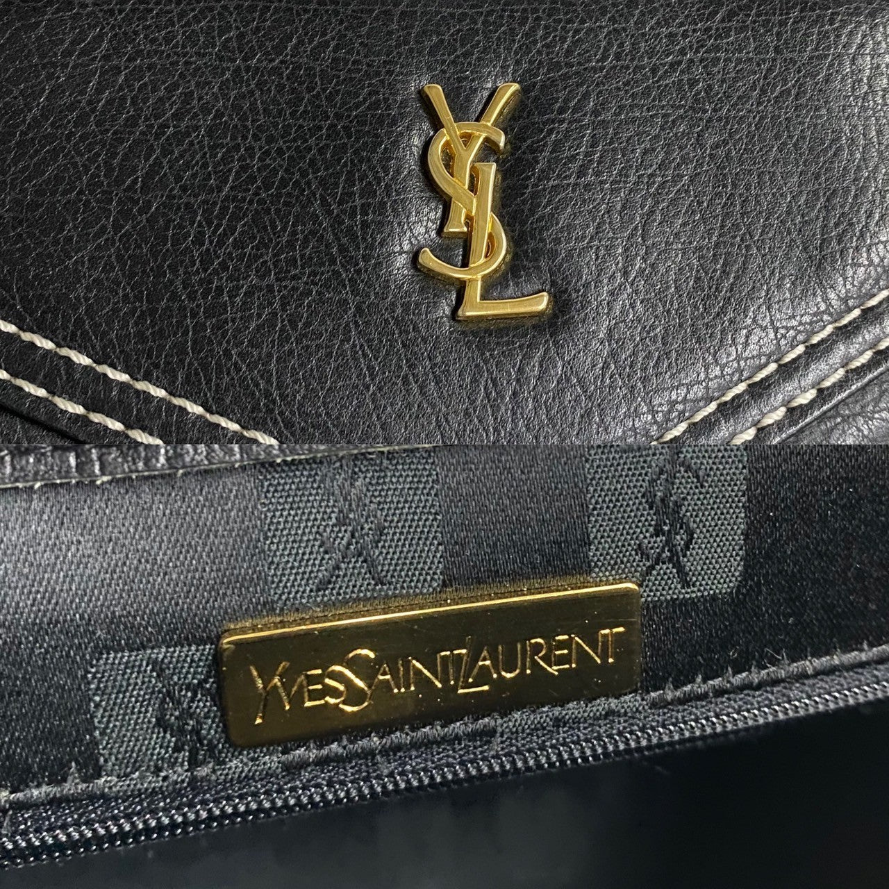 Yves Saint Laurent Leather Handbag Black