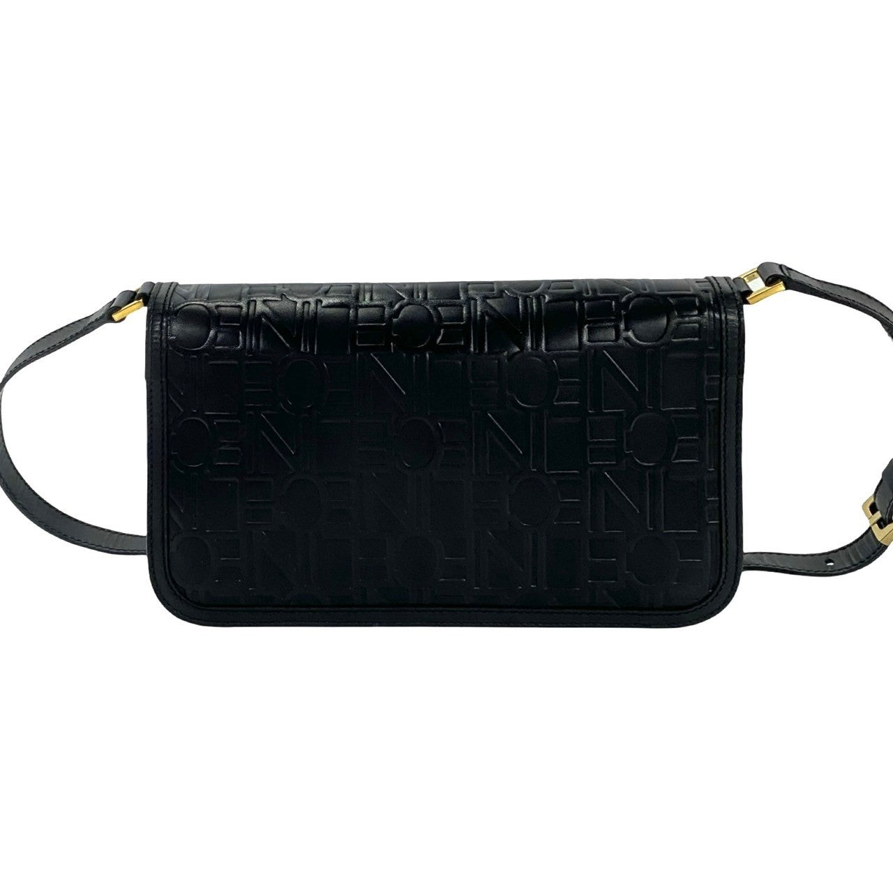 Celine Vintage Embossed Leather Mini Shoulder Bag