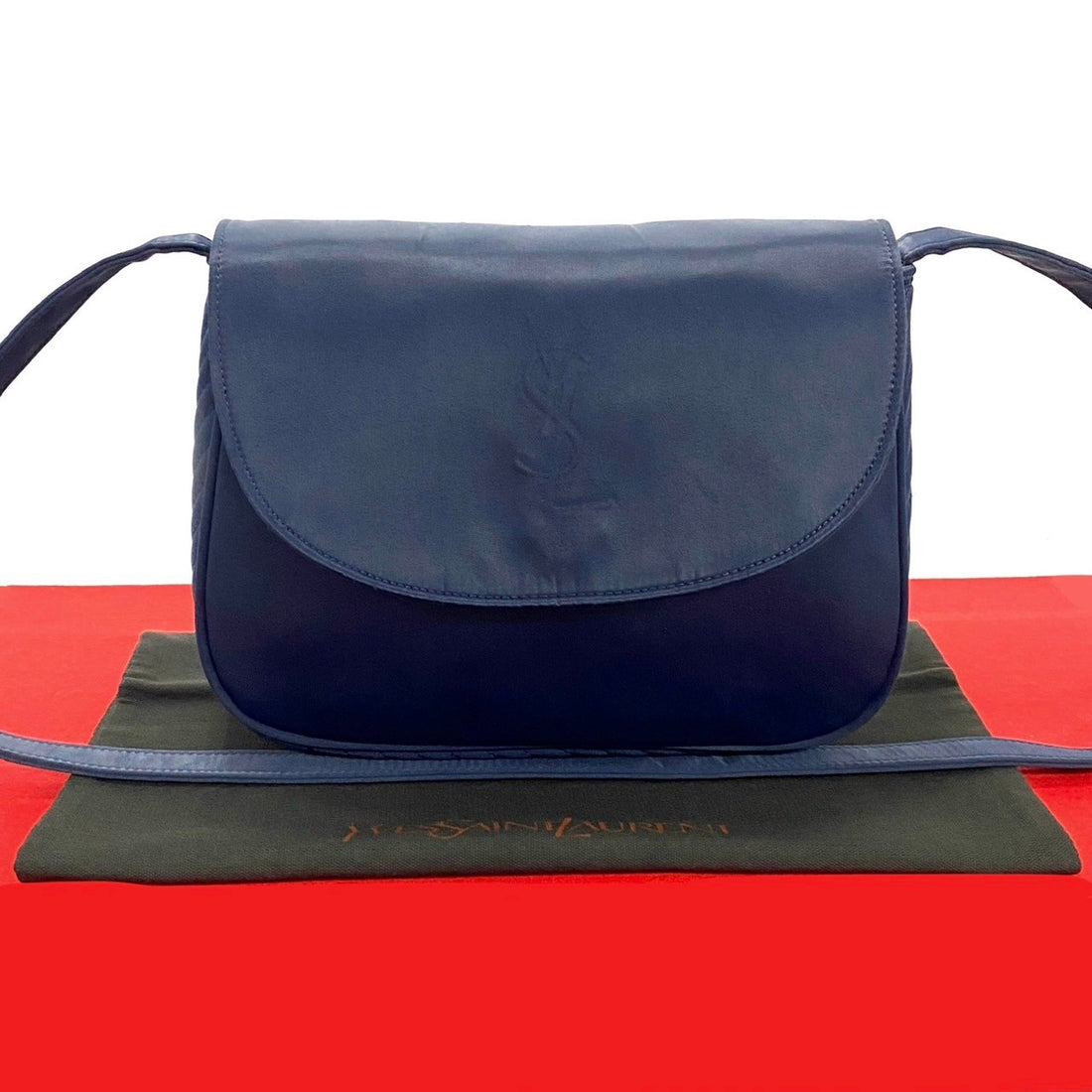 Yves Saint Laurent Nylon Cassandra Logo Shoulder Bag