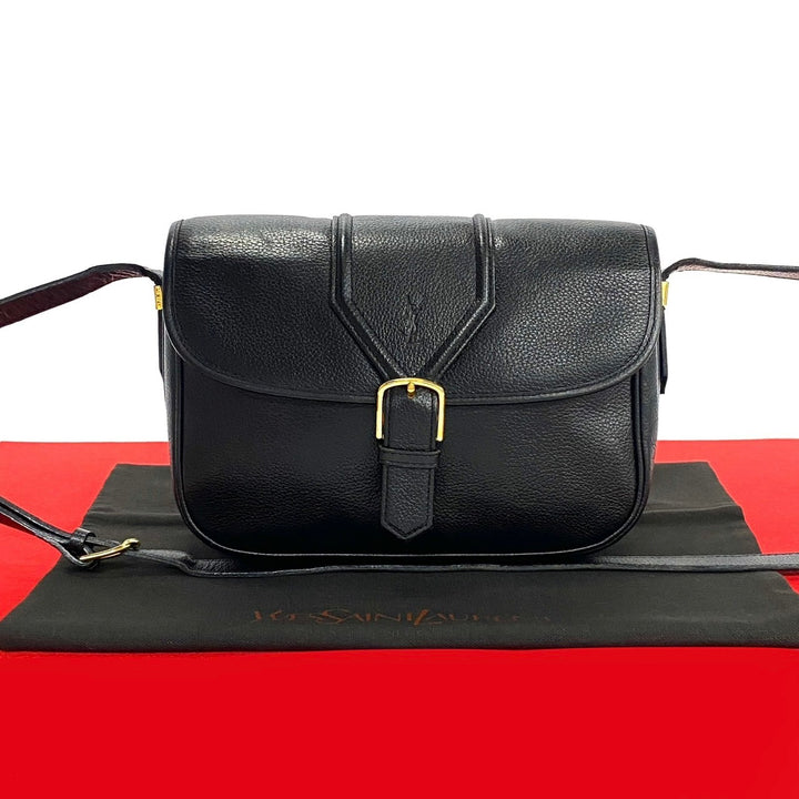 Yves Saint Laurent Leather Shoulder Bag Black