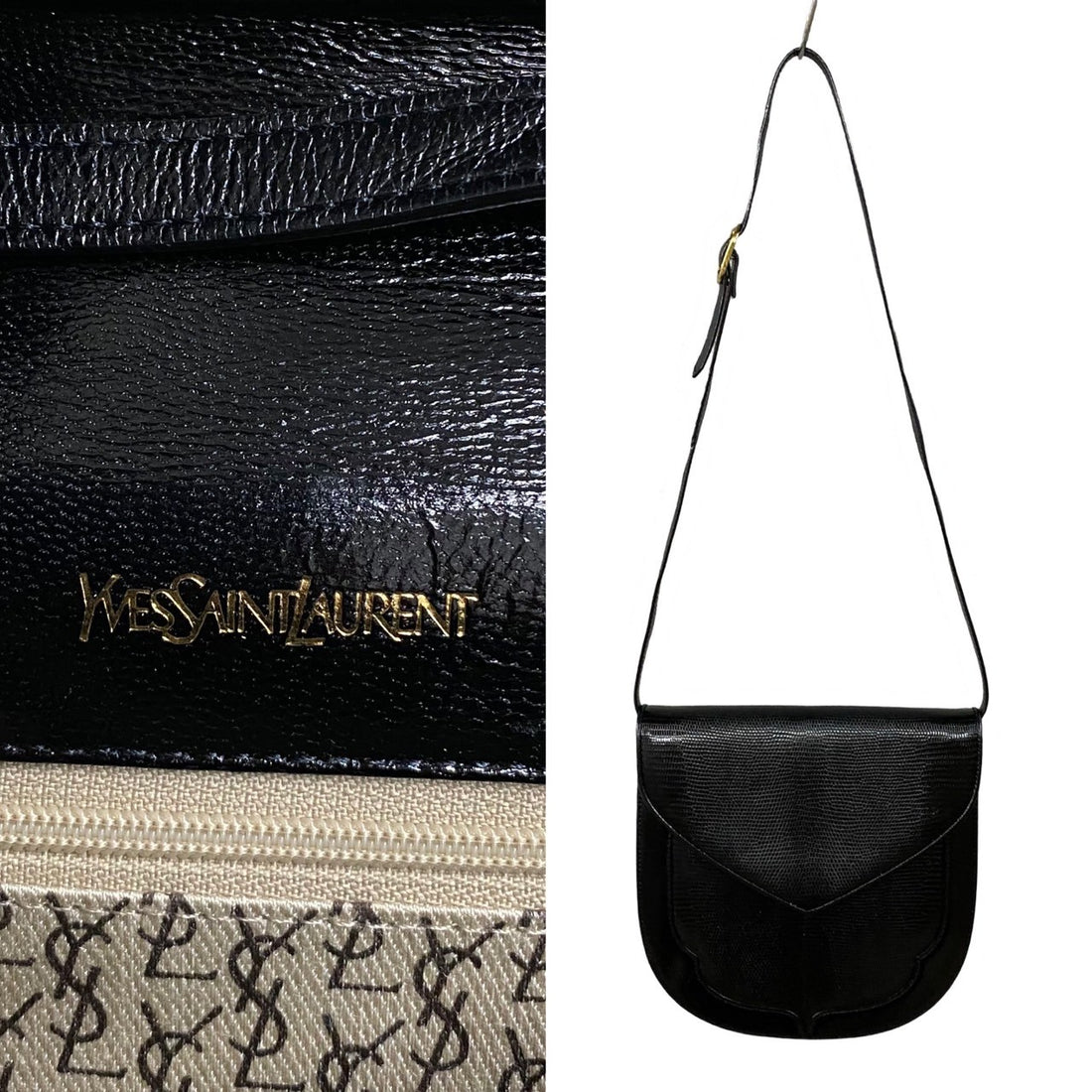 Yves Saint Laurent Leather Mini Shoulder Bag Black