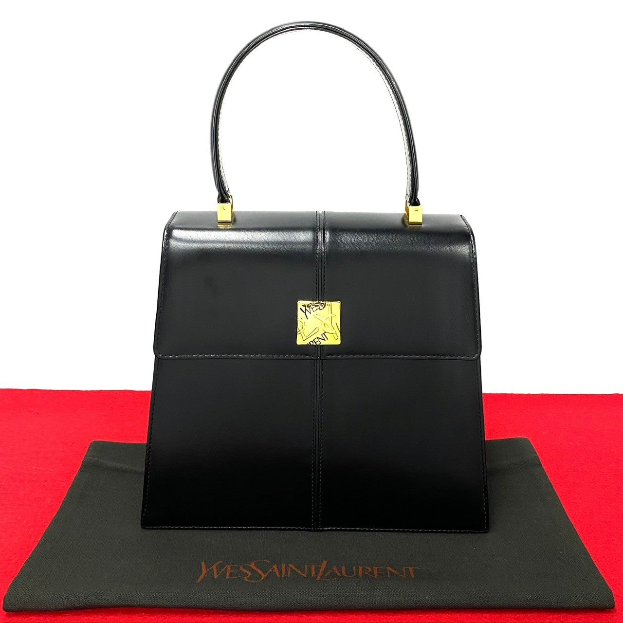 Yves Saint Laurent Leather Handbag Black