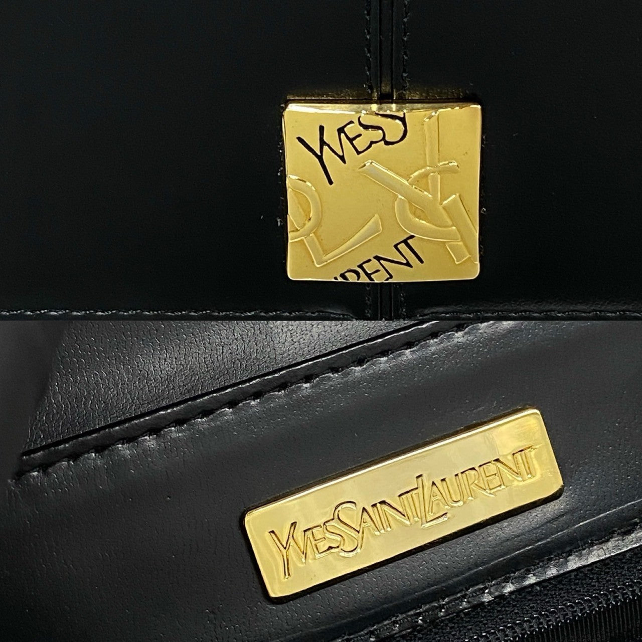 Yves Saint Laurent Leather Handbag Black