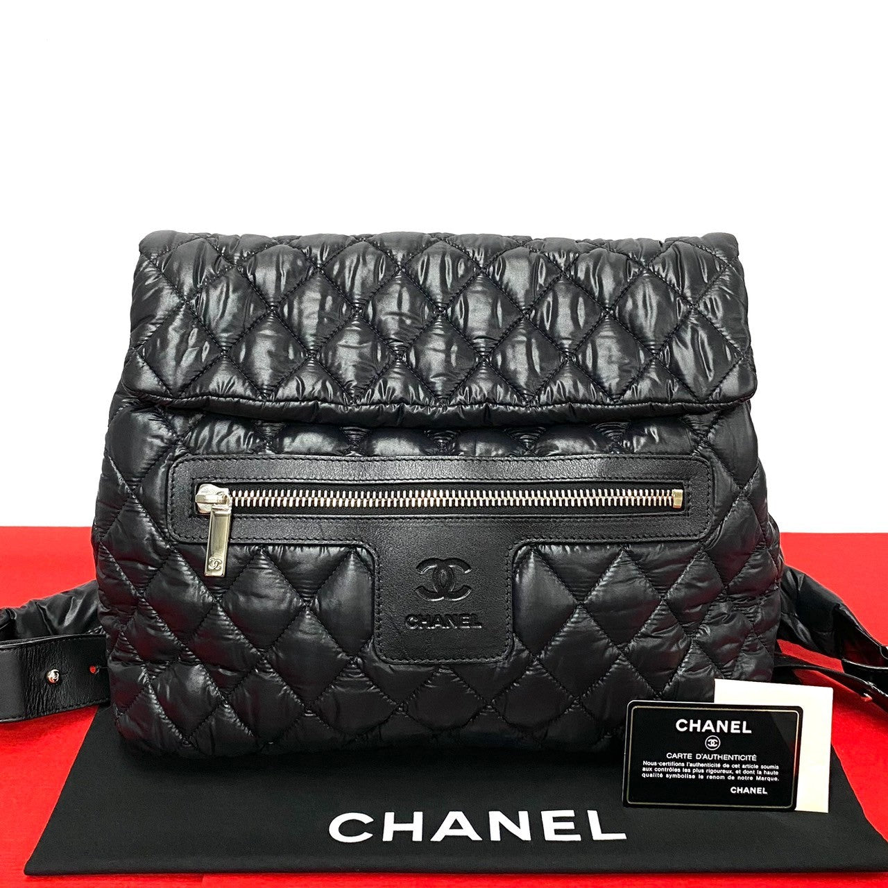 Chanel Cocoon Quilted Nylon Leather Backpack