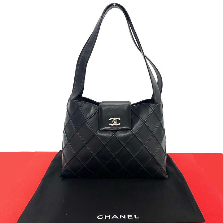 Chanel Bicolor Cosmos Line Leather Shoulder Bag