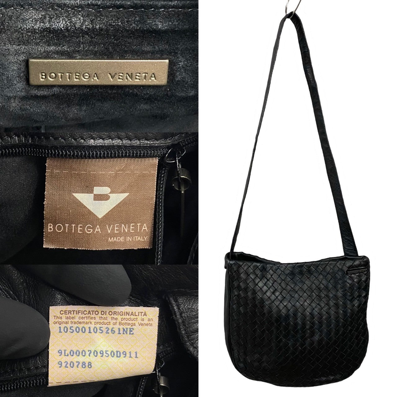 Bottega Veneta Leather Shoulder Bag Black