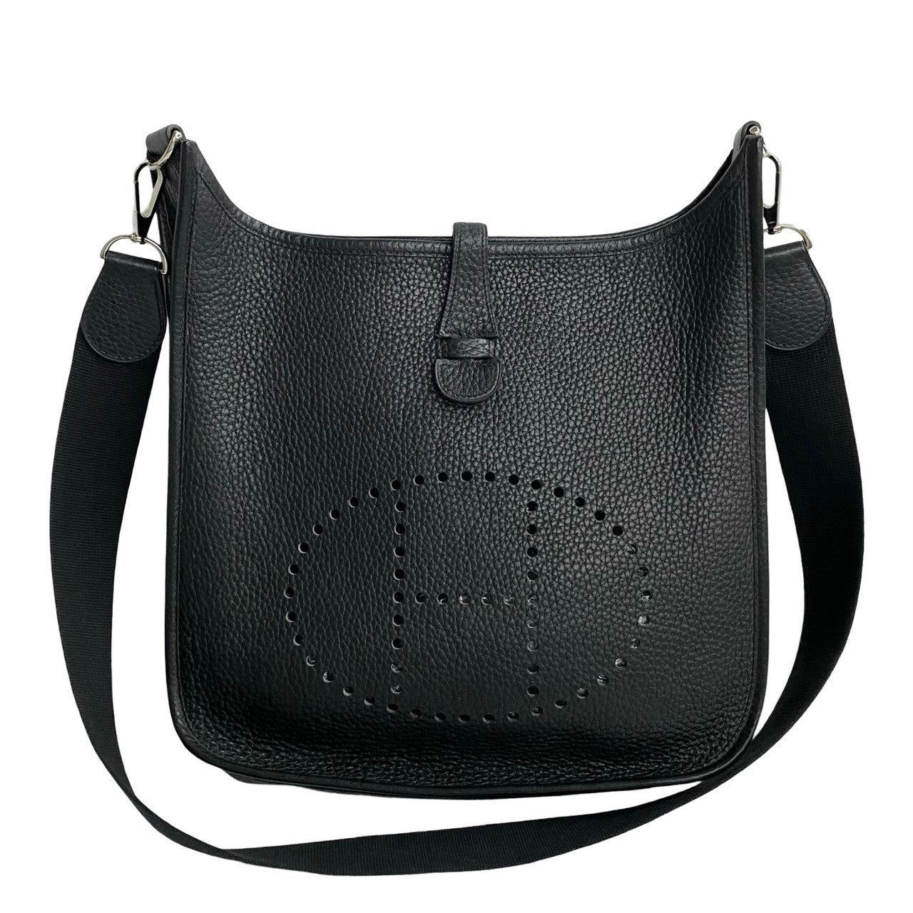 Hermes Evelyne PM Leather Mini Shoulder Bag Black