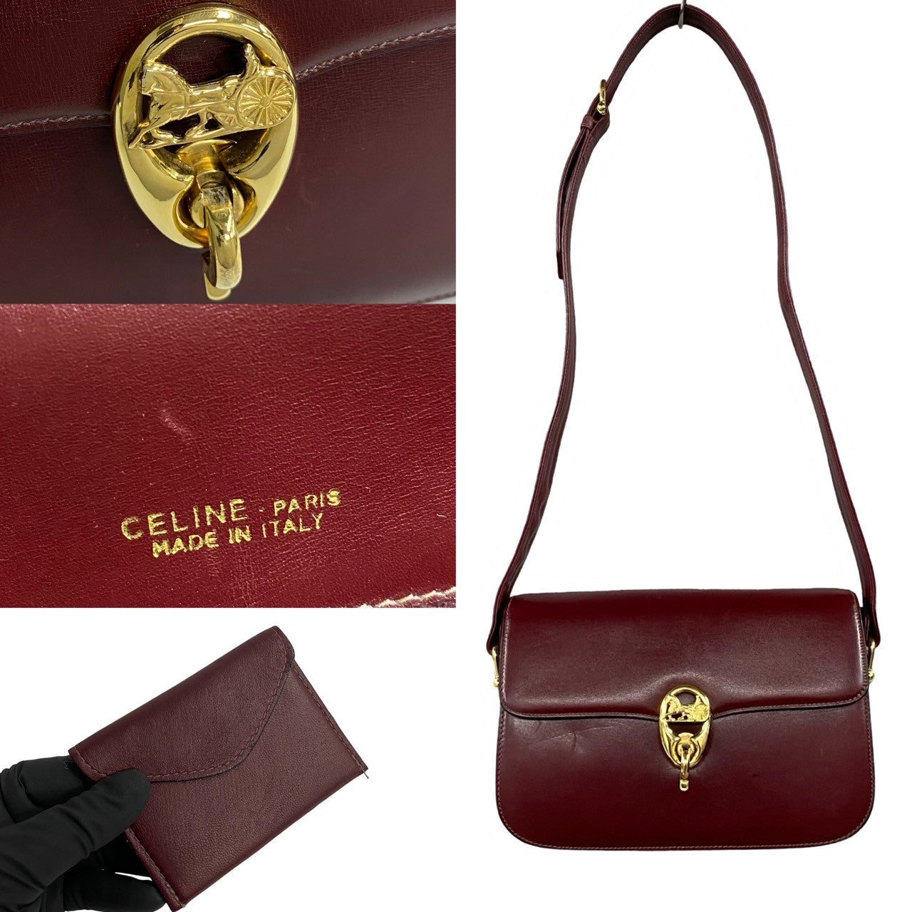 Celine Leather Shoulder Bag 30003