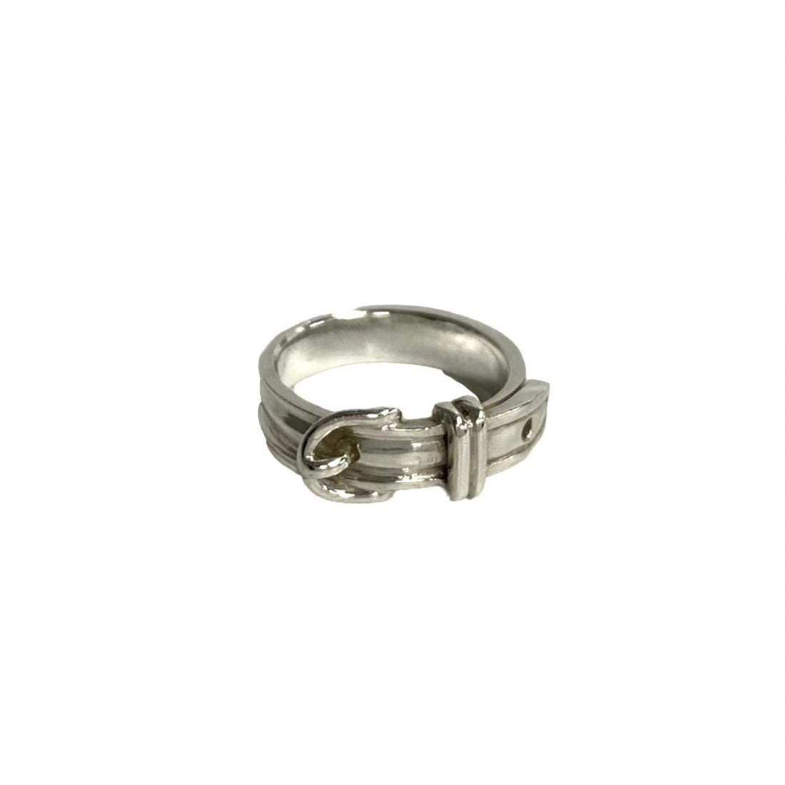 Hermes Silver 925 Belt Ring Size 9