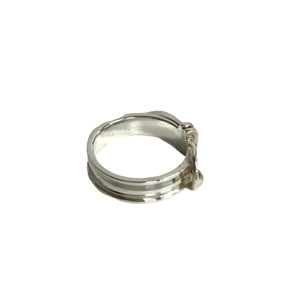 Hermes Silver 925 Belt Ring Size 9