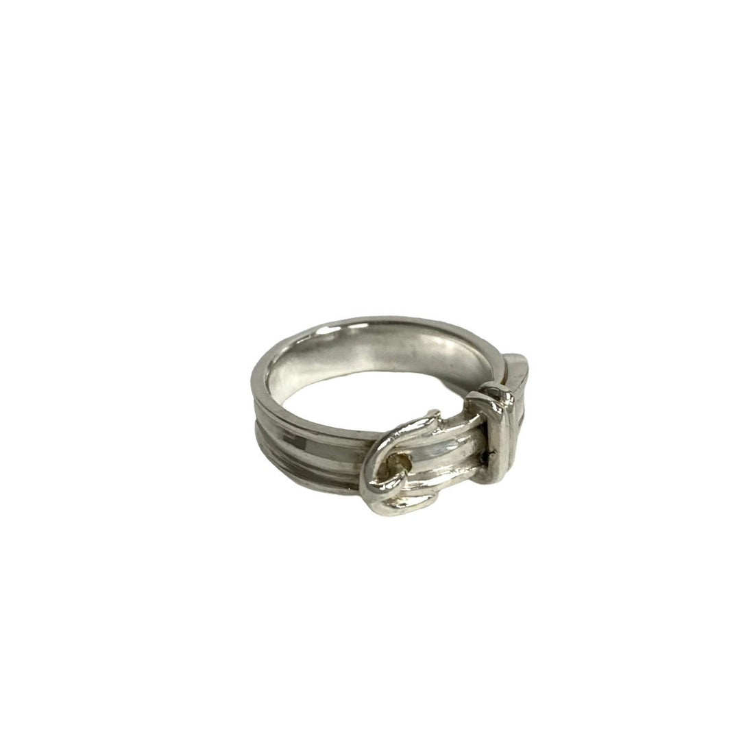 Hermes Silver 925 Belt Ring Size 9