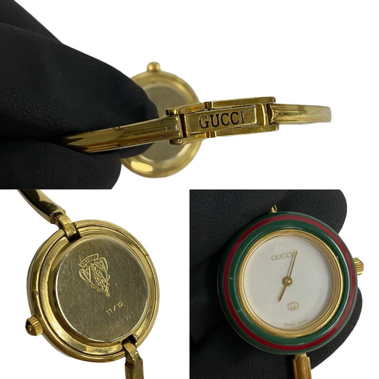 Gucci Change Bezel Quartz Watch Gold Unisex