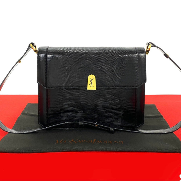 Yves Saint Laurent Lizard Leather Shoulder Bag