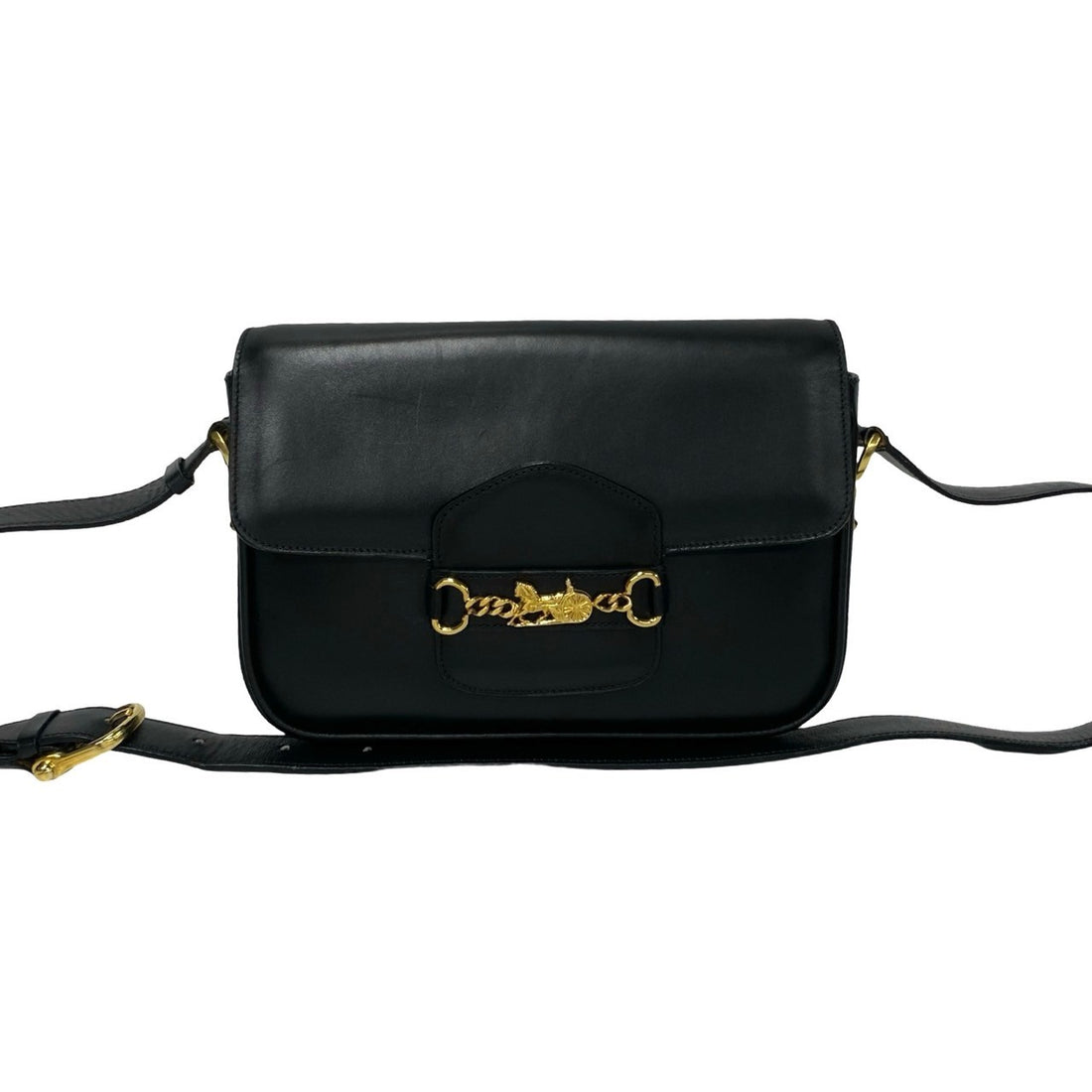 Celine Leather Mini Shoulder Bag Black