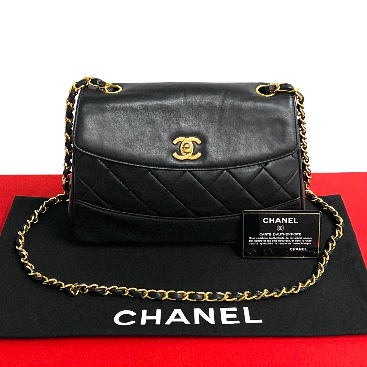 Chanel Lambskin Matelasse Coco Chain Shoulder Bag