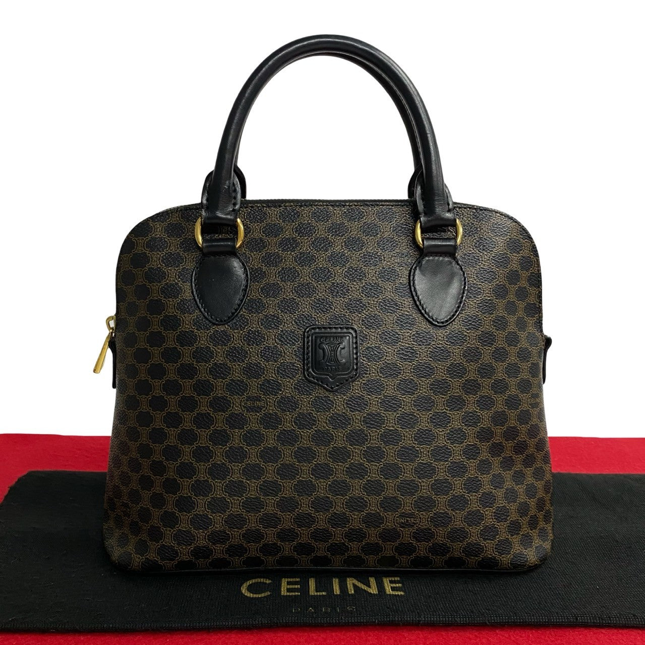 Celine Macadam Blazon Leather Tote Bag