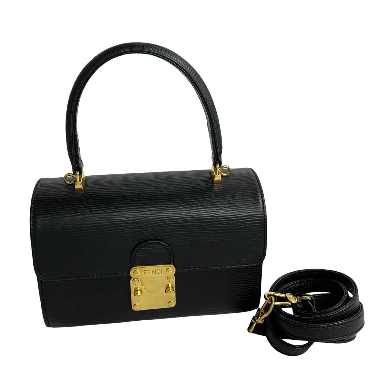 Fendi Epi Leather 2way Mini Boston Shoulder Bag