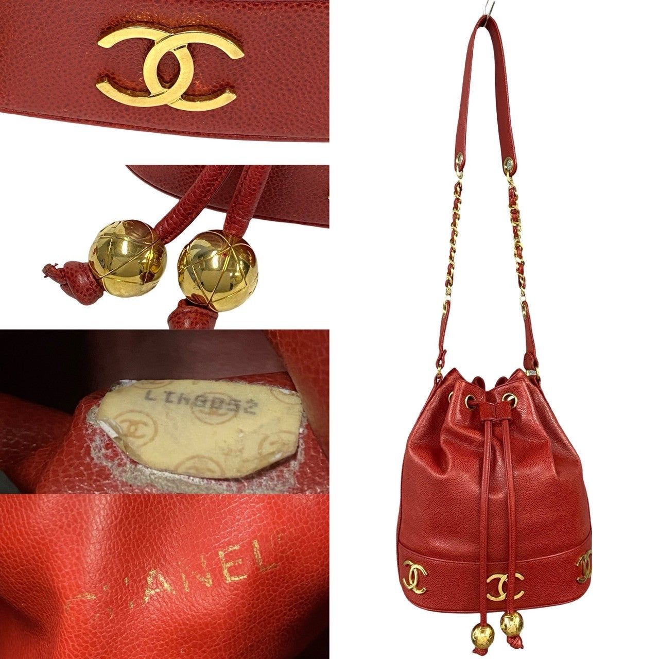 Chanel Triple Coco Shoulder Bag Red