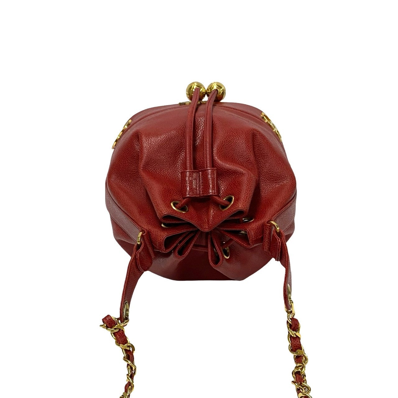 Chanel Triple Coco Shoulder Bag Red