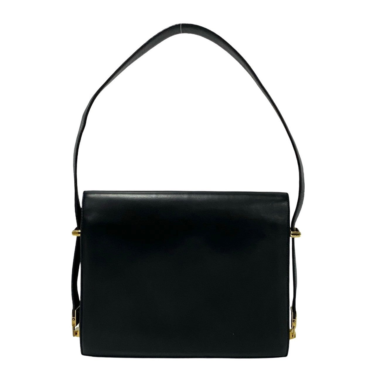 Celine Vintage Leather Shoulder Bag Black