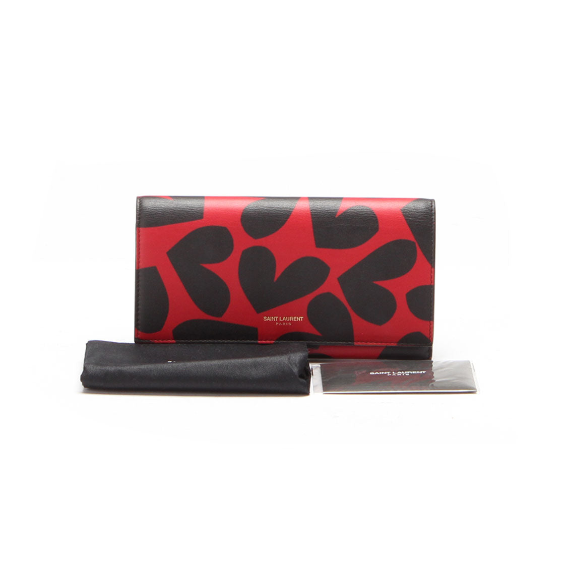 Heart Printed Bifold Leather Wallet