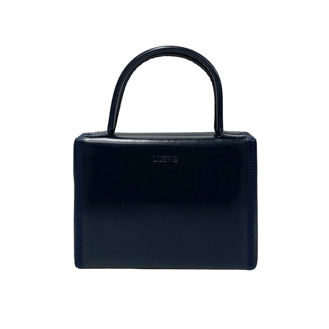 Loewe Leather Logo Embossed Mini Tote Bag