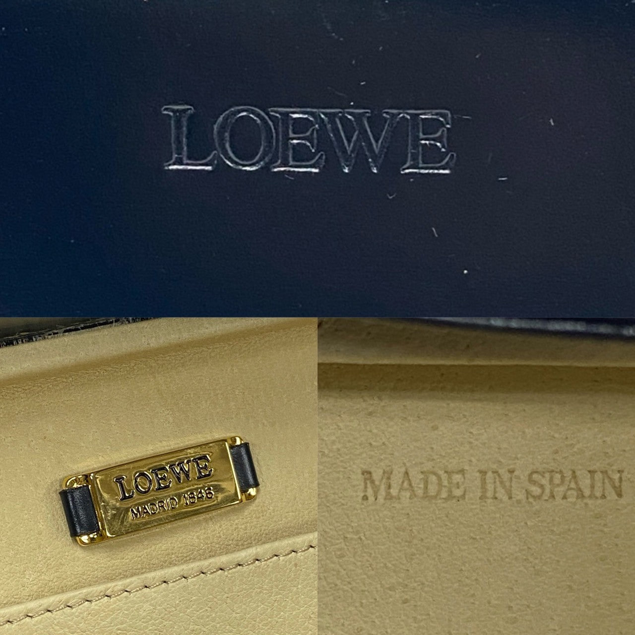 Loewe Leather Logo Embossed Mini Tote Bag